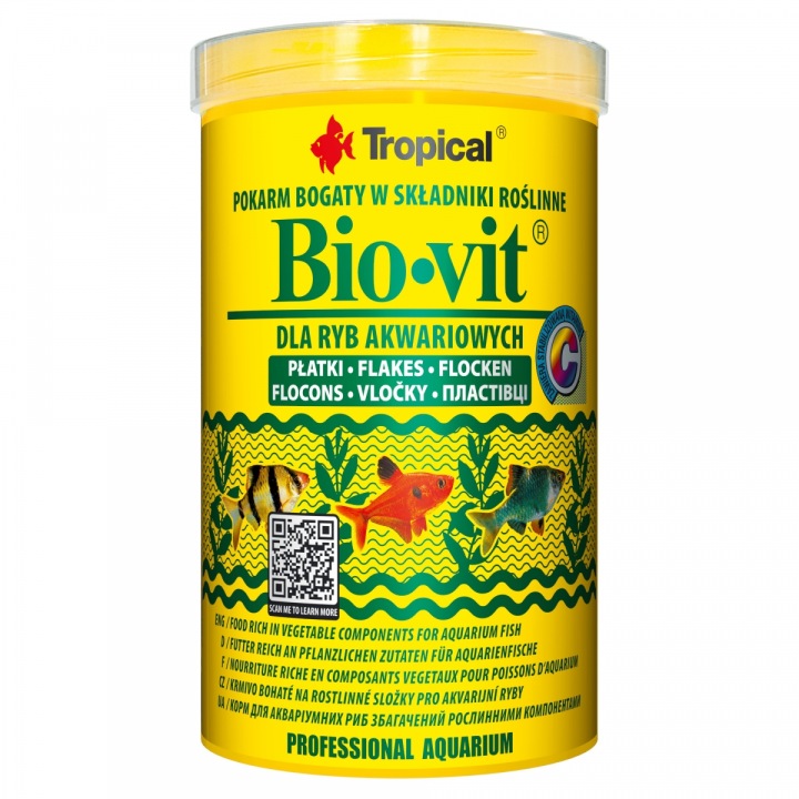 Bio-Vit vločky pre tropické ryby 500 ml | rastlinné krmivo